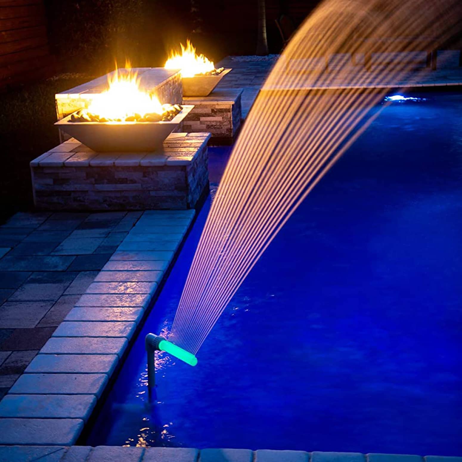 WaterSHOP Waterfall Pool Fountain Spray Pool Fountain Fits Most 1.5 InGround & Above Ground Return Jets size1 
