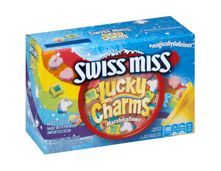 Swiss Miss Hot Cocoa with Lucky Charms Marshmallows