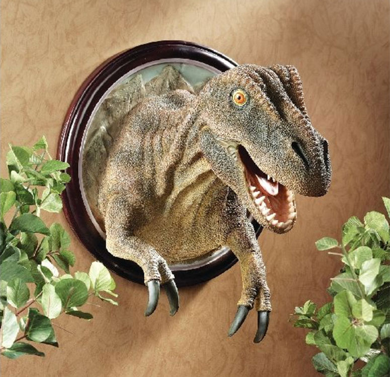 T-Rex Dinosaur Trophy Wall Sculpture