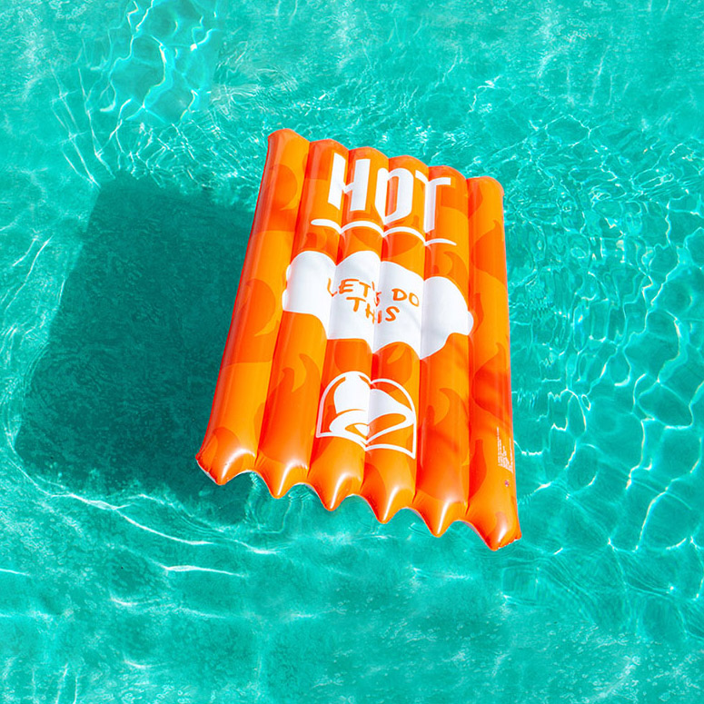 Taco Bell Hot Sauce Packet Pool Float