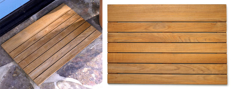Teak Slatted Wooden Doormat