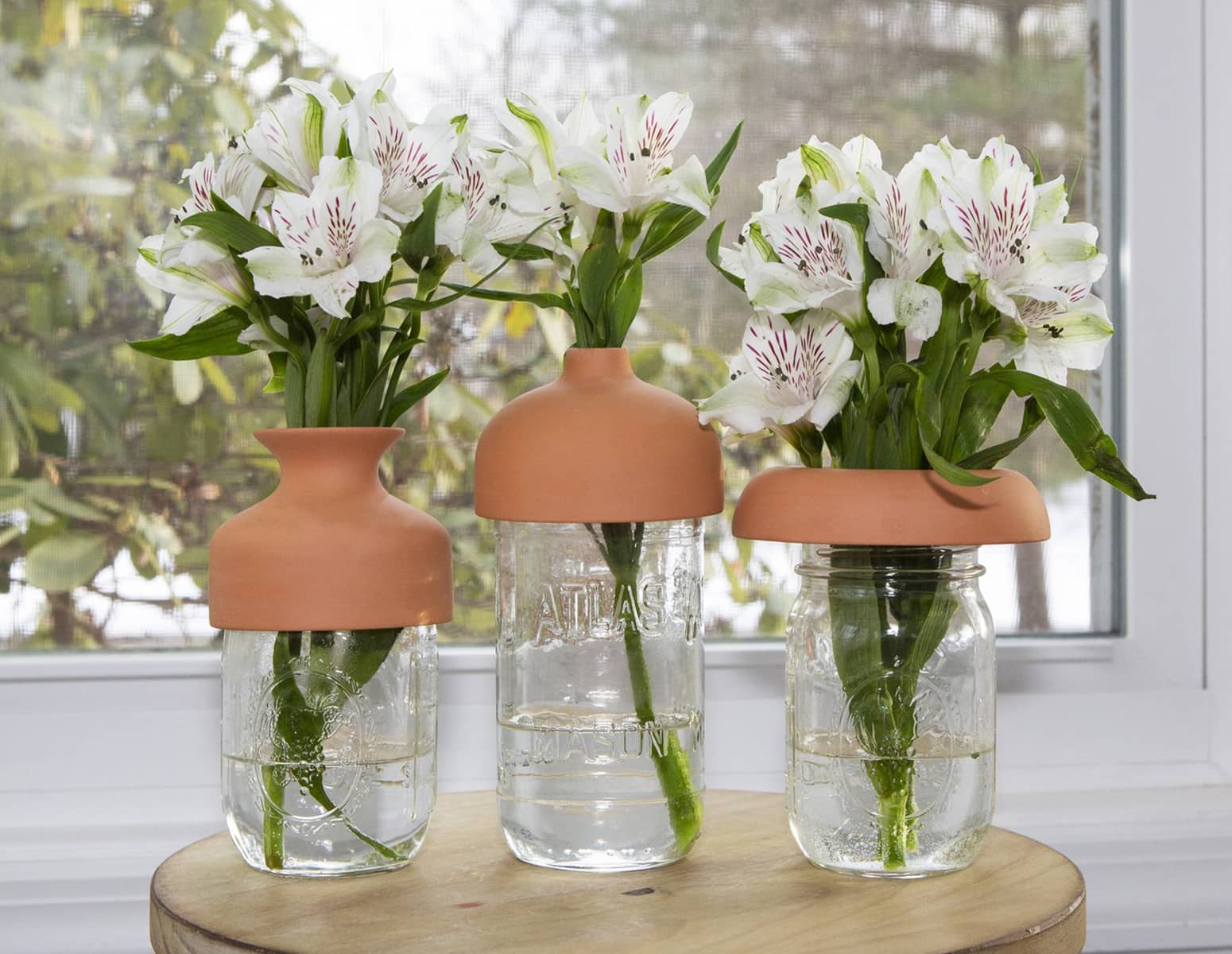 Terracotta Vase Tops - Transform Mason Jars Into Vases