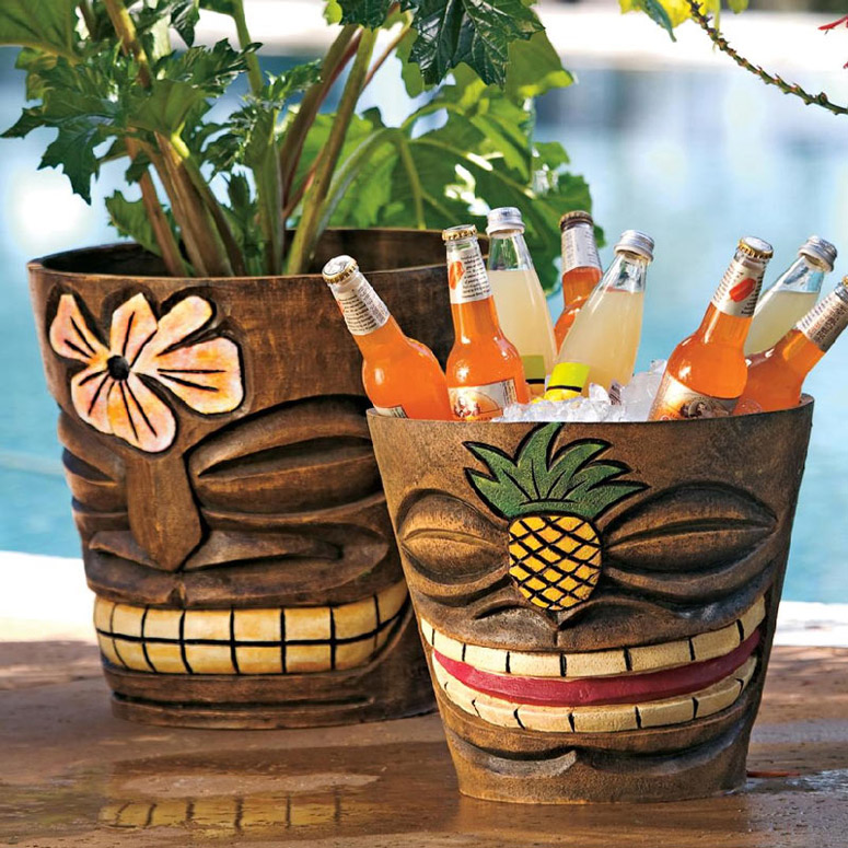 Tiki Flower Pots / Ice Buckets