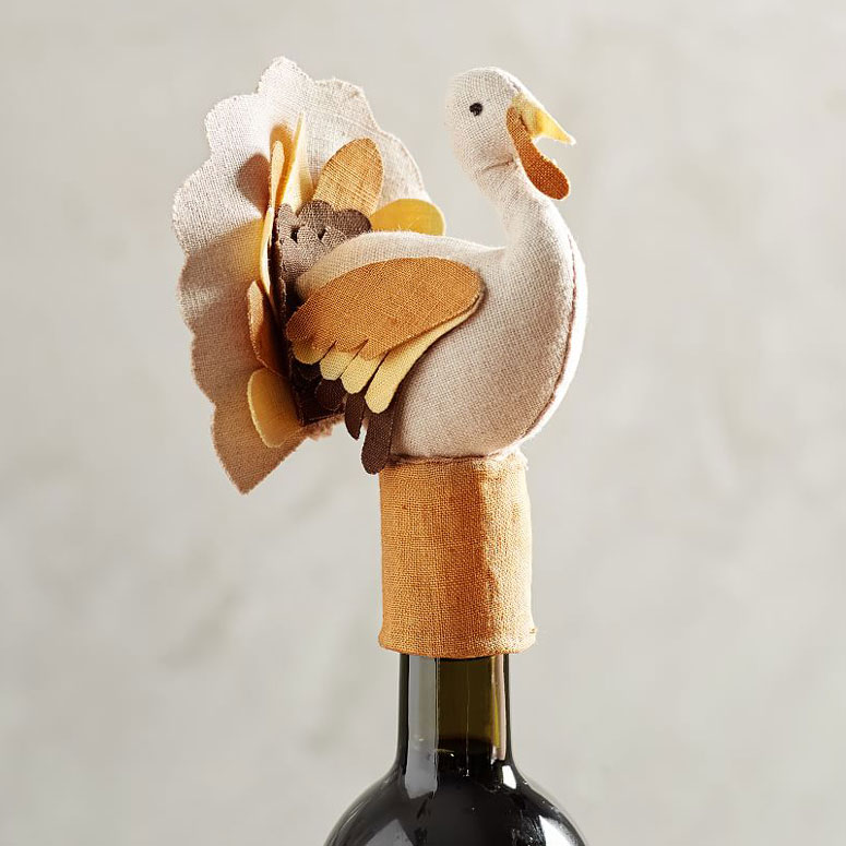 Thanksgiving Turkey Wine Topper