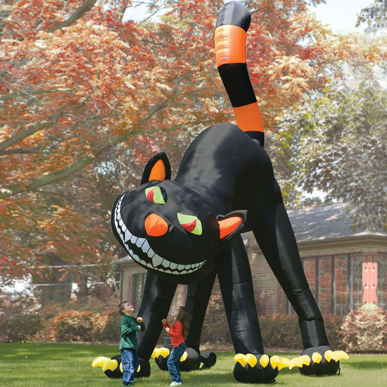 Massive Two Story Inflatable Black Cat The Green Head
