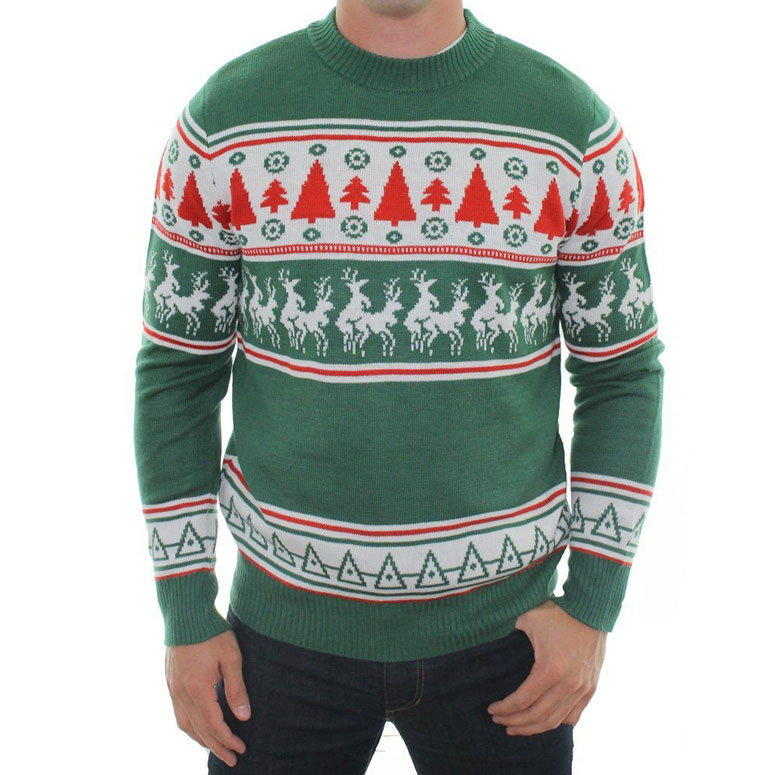 Novelty Christmas Sweater Holiday Crewneck Sweatshirt Santas Elf Costume