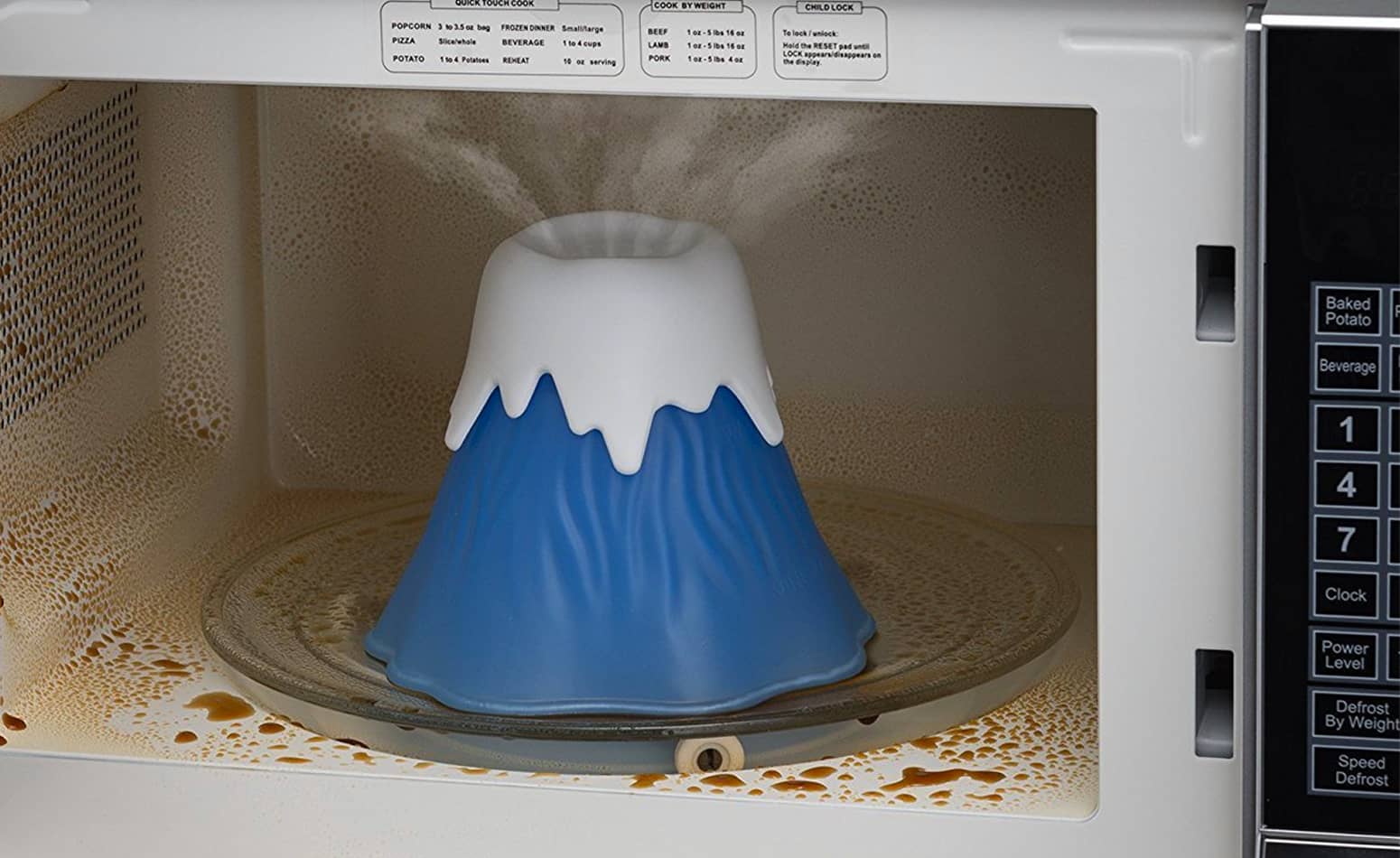 Volcano Microwave Oven Steam Cleaner