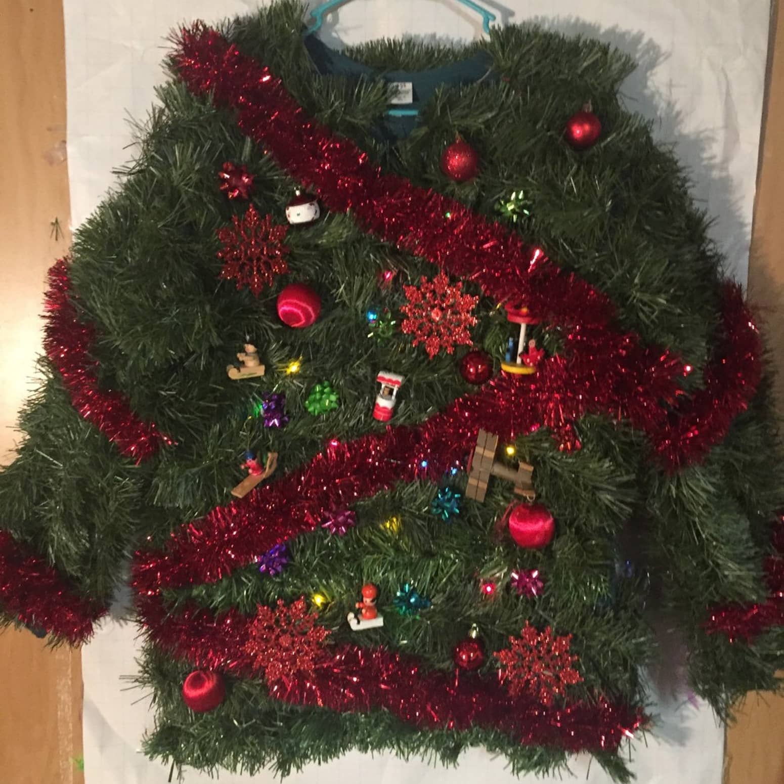 Walking Christmas Tree Light Up Ugly Christmas Sweater