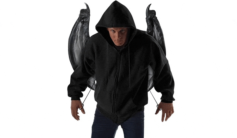 Wearable Bat Wings That Open and Close