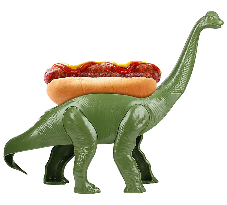 Weeniesaurus - Prehistoric Hot Dog and Snack Holding Dinosaur