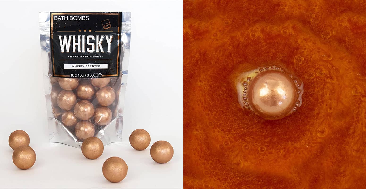 Whiskey-Scented Bath Bombs
