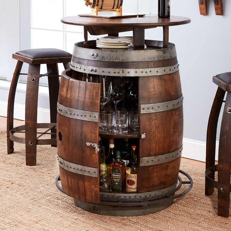 Wine Barrel Bistro Table