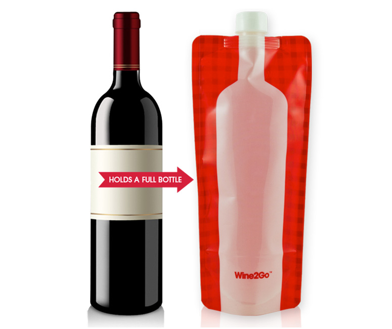 Wine2Go - Foldable Wine Bottle Flask