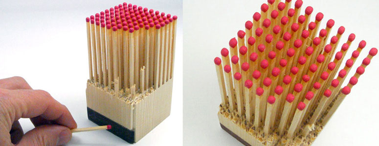 Wooden Matches Block - 100 Wooden Matches From 1 Block Of Wood
