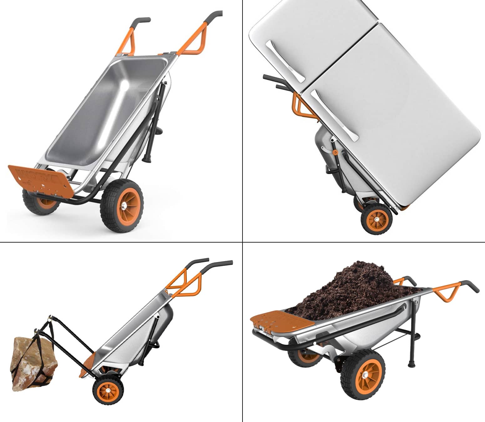 WORX AeroCart - Multi-Functional Yard Cart, Wheelbarrow, and Dolly