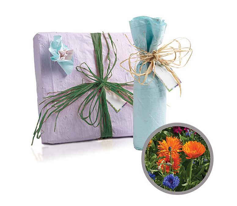 Wrap And Grow - Gift Wrap Embedded With Flower Seeds
