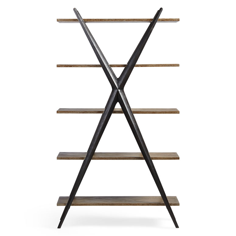 Xander Minimalist X-Frame Bookcase