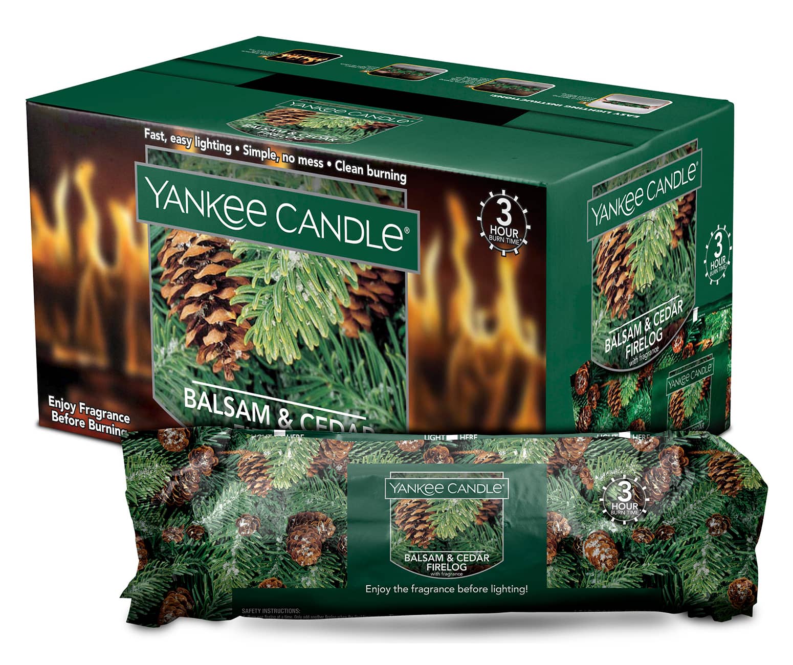 Yankee Candle Balsam and Cedar Scented Firelogs