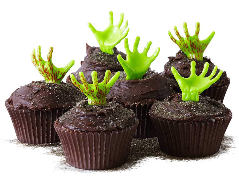 Zombie Hand Cupcake Toppers
